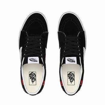 Panske Kotnikove Tenisky Vans Cherries Sk8-Mid Čierne VA05LQKFW